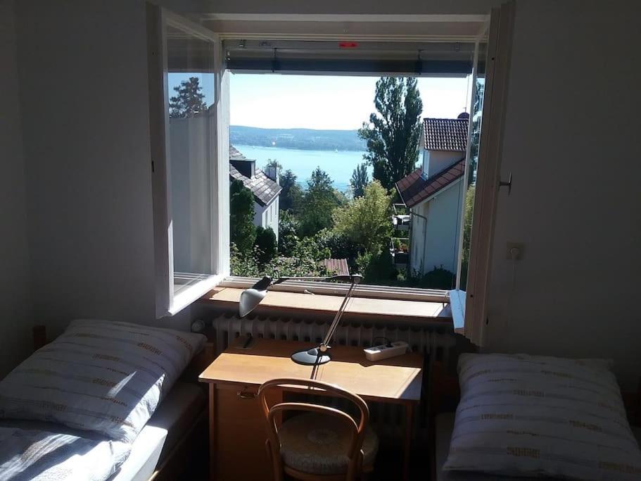 אוברלינגן Erholung Mit Seesicht, Terrasse Und Garten מראה חיצוני תמונה