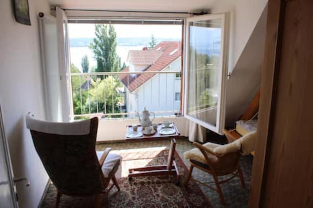 אוברלינגן Erholung Mit Seesicht, Terrasse Und Garten מראה חיצוני תמונה